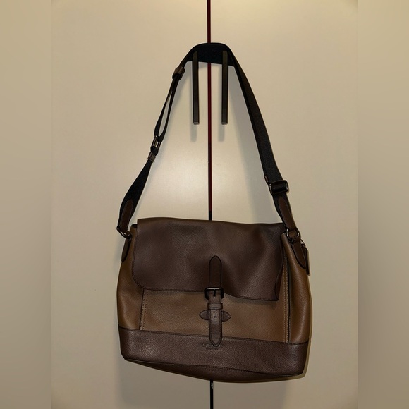 Coach Other - COACH Brown HUDSON Messenger in Heritage Colorblock Leather